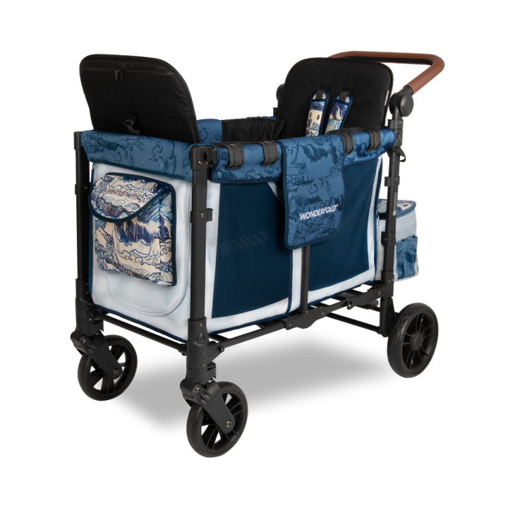 Stand out in style using the Wonderfold Carriage Fabric in Van Gogh Landscape with Houses for stroller wagons.