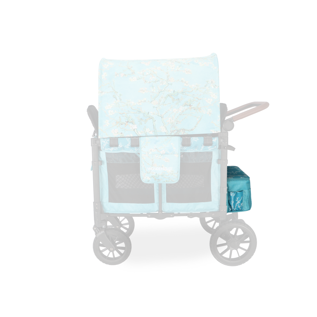 Stylish and functional, Wonderfold Elite/Luxe Rear Basket Fabric in Almond Blossoms suits the best wagon stroller