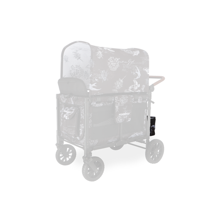 Wonderfold Elite/Luxe Rear Basket Fabric in Van Gogh Sketches delivers a minimal yet artsy look for your wagon stroller
