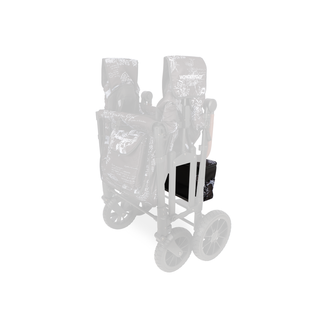 Detailed view of Wonderfold Elite/Luxe Rear Basket Fabric in Van Gogh Sketches, a stylish fit for best stroller wagon fans