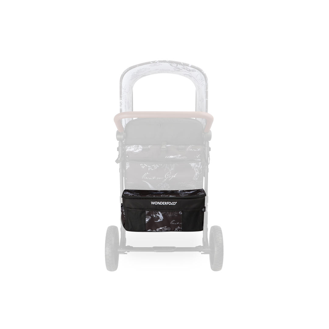 Make a statement with Wonderfold Elite/Luxe Rear Basket Fabric in Van Gogh Sketches for your toddler wagon stroller