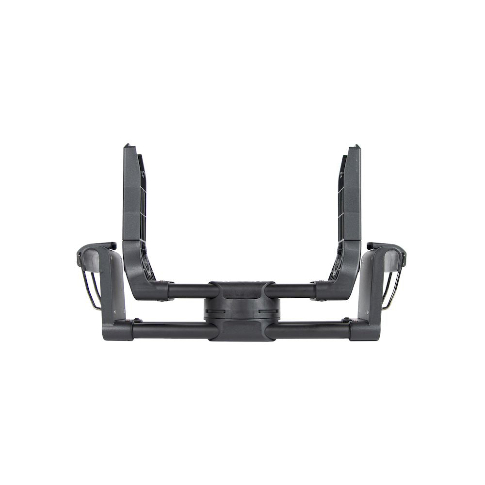 Wonderfold W2 Car Seat Adapter shown attached to a stroller wagon for secure baby travel with stroller accessories