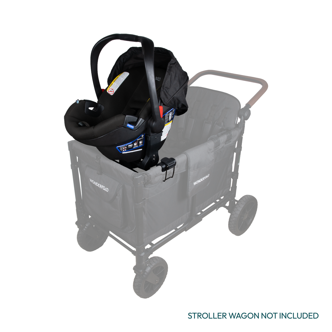 W4 Car Seat Adapter by Wonderfold works with Britax seats and fits best on a kids wagon stroller