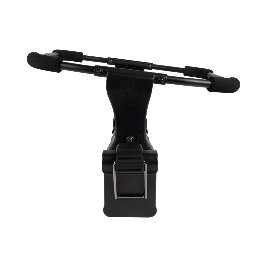 W4 Car Seat Adapter for Chicco shown attached to Wonderfold stroller wagon for a seamless travel system