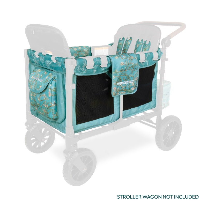Turn heads with the Wonderfold W4 Elite Luxe Carriage Fabric in Almond Blossoms for best stroller wagons.