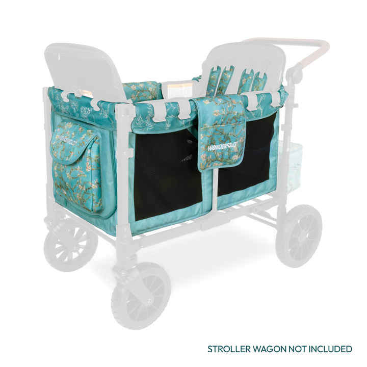 Turn heads with the Wonderfold W4 Elite Luxe Carriage Fabric in Almond Blossoms for best stroller wagons.
