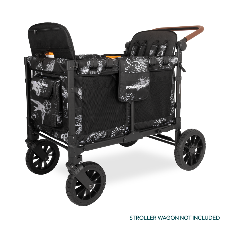 Upgrade your look with the Wonderfold W4 Elite Luxe Carriage Fabric in Van Gogh Sketches for toddler wagon stroller adventures.