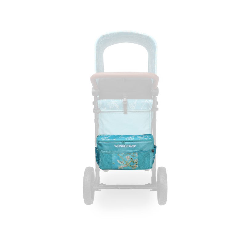 Wonderfold Elite/Luxe Rear Basket Fabric in Van Gogh Almond Blossoms brings style to stroller wagons