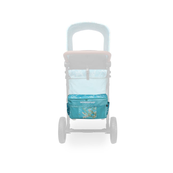 Wonderfold Elite/Luxe Rear Basket Fabric in Van Gogh Almond Blossoms brings style to stroller wagons