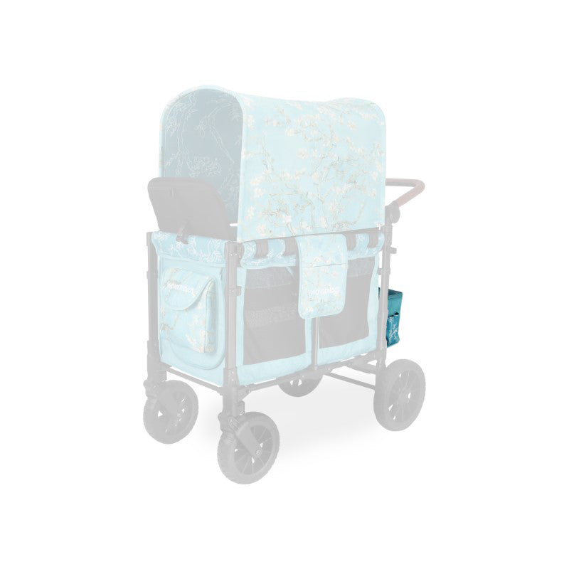 Art-inspired Wonderfold Elite/Luxe Rear Basket Fabric in Van Gogh Almond Blossoms pairs well with premium stroller accessories