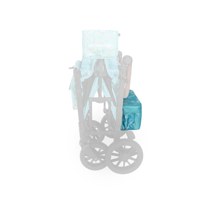 Beautiful floral touch on Wonderfold Elite/Luxe Rear Basket Fabric in Van Gogh Almond Blossoms for kids wagon stroller fans