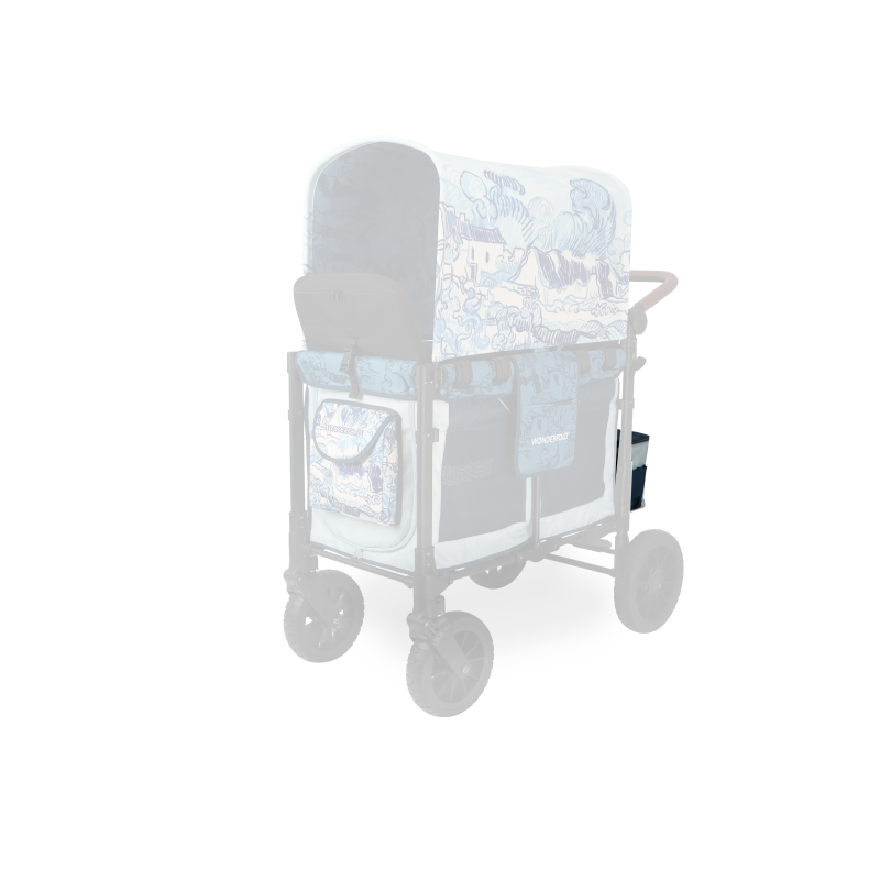 Add elegance with Wonderfold Elite/Luxe Rear Basket Fabric in Van Gogh Landscape With Houses for best stroller wagons