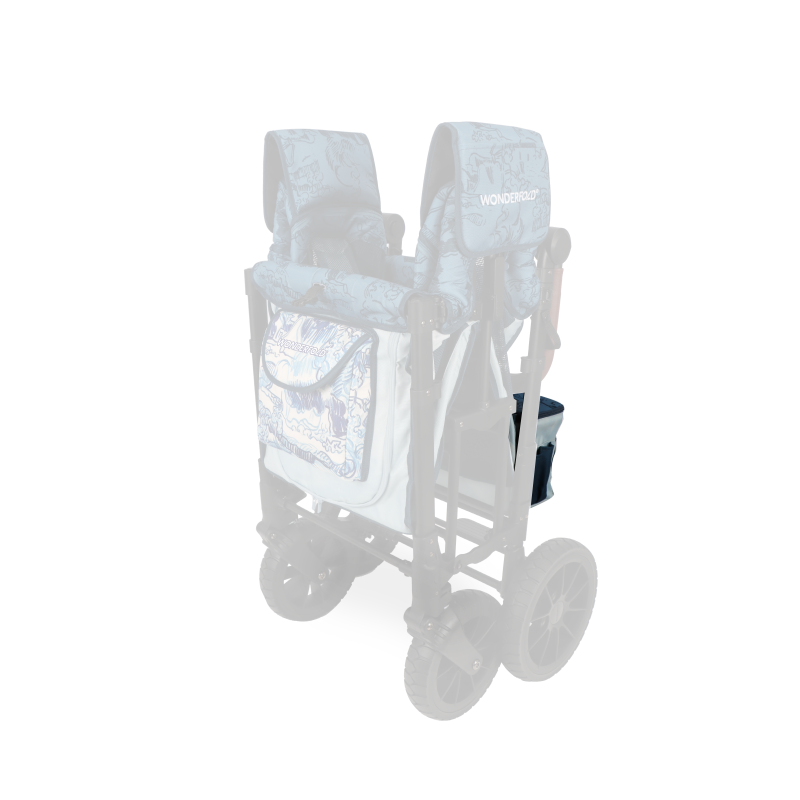 Elevate your stroller wagon with Wonderfold Elite/Luxe Rear Basket Fabric in Van Gogh Landscape With Houses