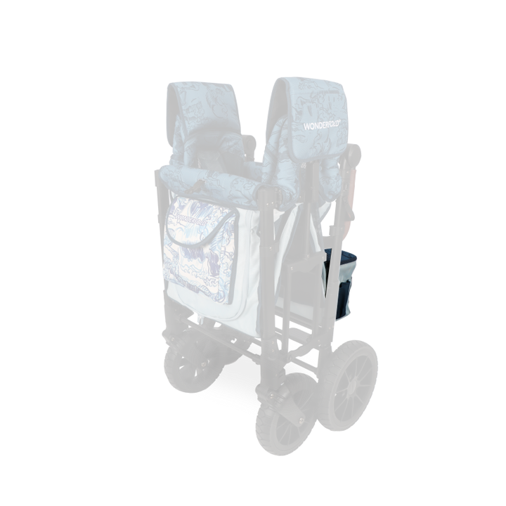 Elevate your stroller wagon with Wonderfold Elite/Luxe Rear Basket Fabric in Van Gogh Landscape With Houses