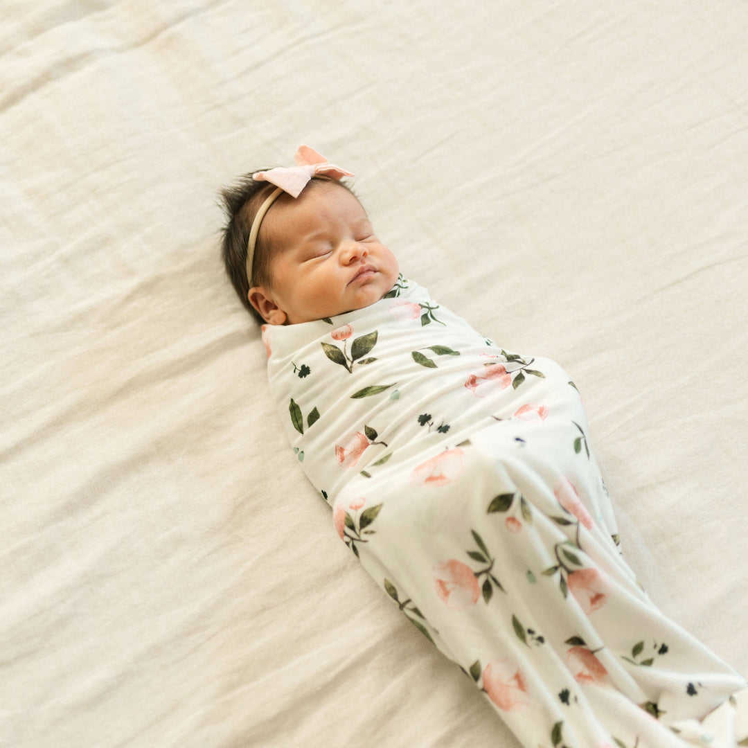 Soft and stretchy Little Unicorn Stretch Knit Swaddle Blanket 2 Pack - Watercolor Rose, swaddle cloth muslin