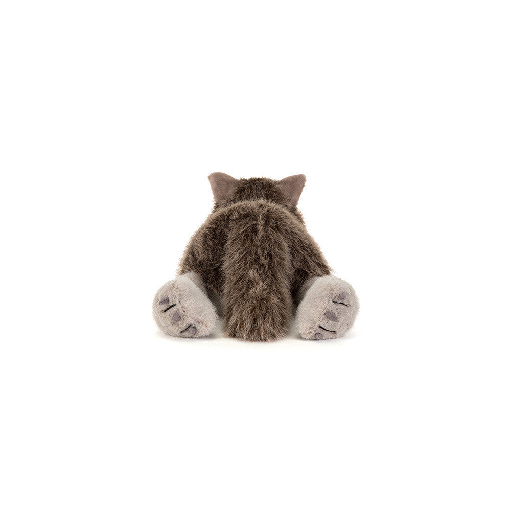 Jellycat Ulrich Wolf rear view full body plush wolf stuffed animal with weighted base
