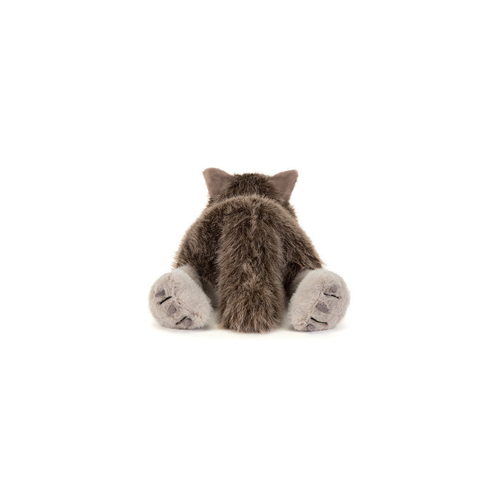 Jellycat Ulrich Wolf rear view full body plush wolf stuffed animal with weighted base