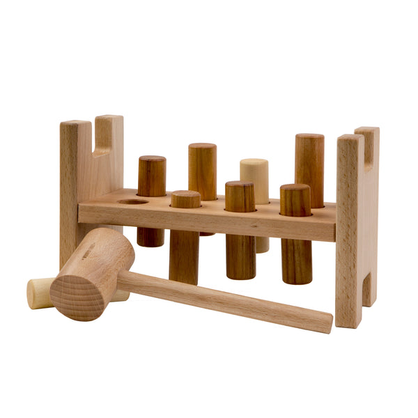 Wooden story pound peg montessori toys for 1 year old