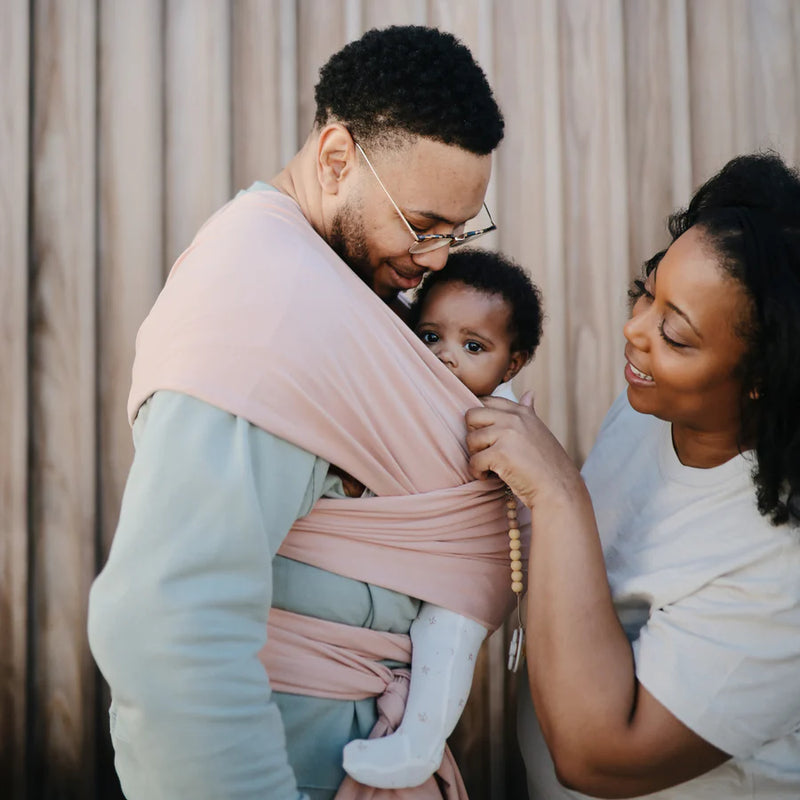 Durable and cute, Mushie Eva Pacifier Clip in Mustard Yellow is a reliable baby pacifier accessory.