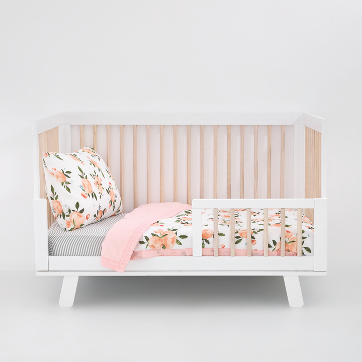 Cotton Muslin Toddler Bedding 3 Piece Set - Watercolor Roses Grande
