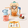 Tiny Land® Wooden Kids Play Coffee Maker Set Pretend Play Kitchen set with Menu