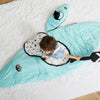 Wonder & Wise blue kayak tent camping bedding for toddler 