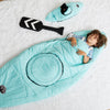 Wonder & wise kayak blue sleeping bag for child taking child camping 