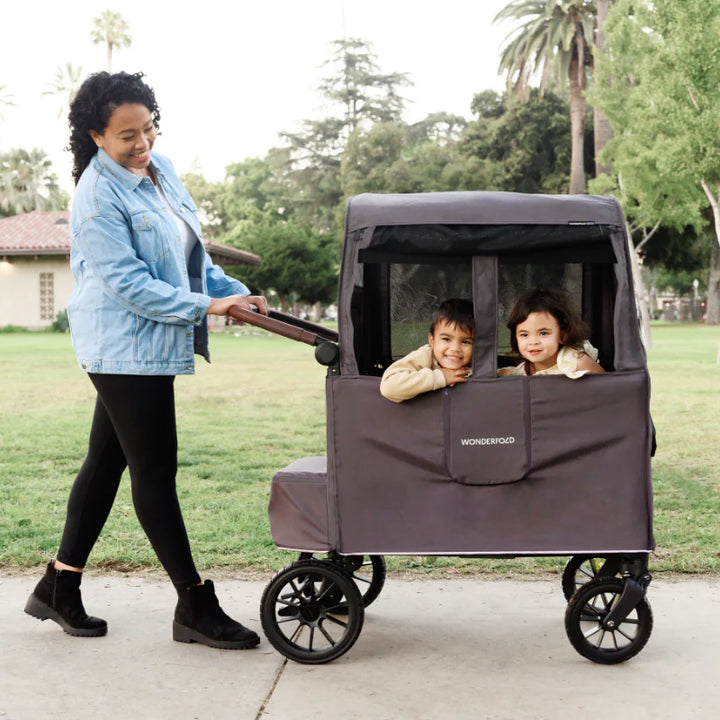 Engineered for wagon stroller performance, Wonderfold Weather Cover delivers dependable rain and wind protection