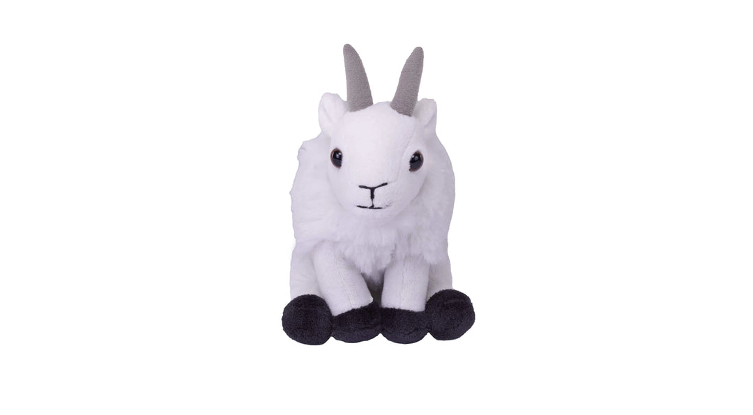 Tiny Wild Republic Pocketkins Eco Mountain Goat plushy, eco-friendly, soft, and perfect for on-the-go.
