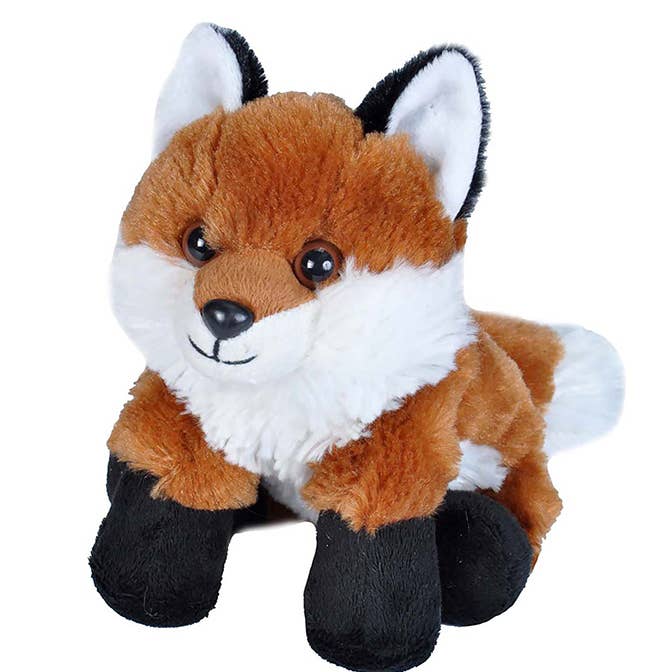 wild republic plushie redfox toy for toddler sitting and looking sweetly at the camera 