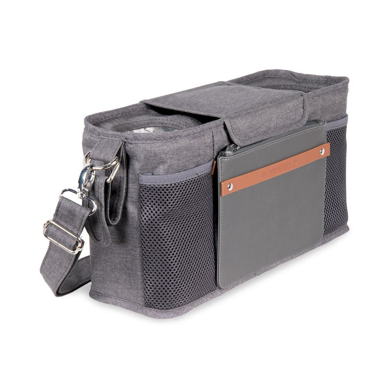 Practical and sleek, the Wonderfold Parent Console in Gray fits perfectly on any baby wagon stroller.