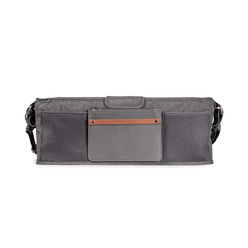 Made for modern parents, the Wonderfold Parent Console in Gray helps organize any baby wagon stroller setup.