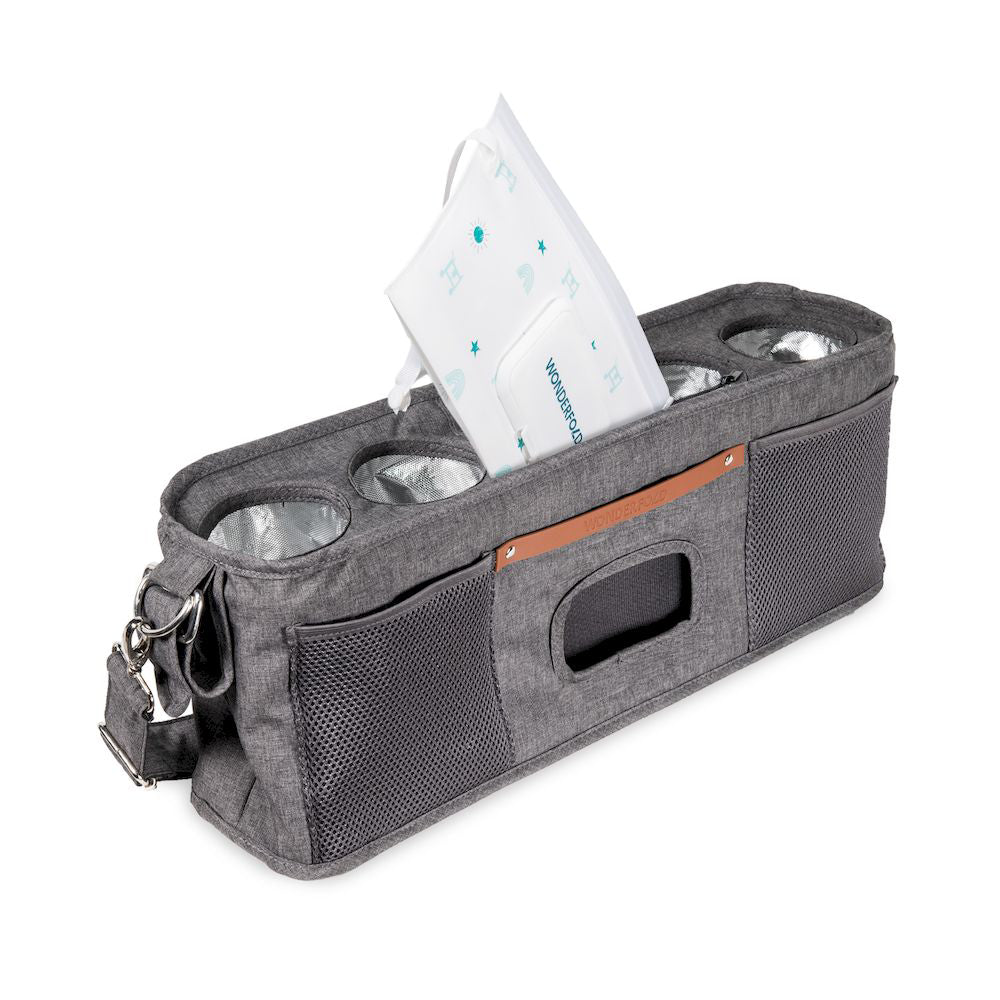 Maximize your strolls with the Wonderfold Parent Console in Gray, designed to fit toddler wagon stroller models.