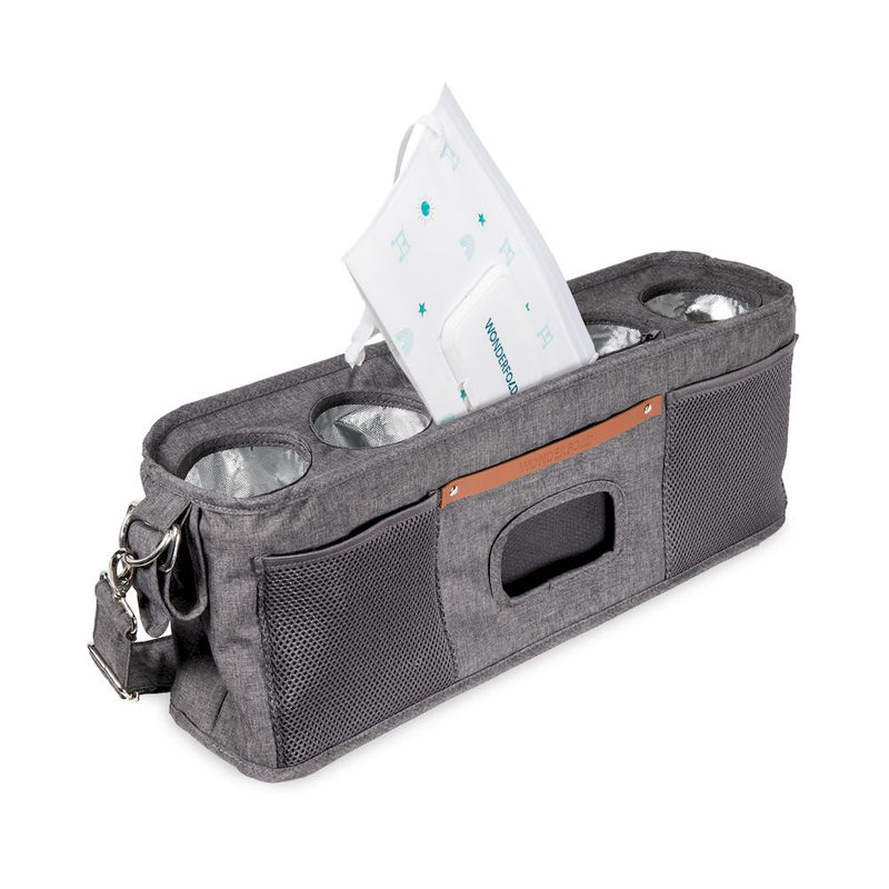 Maximize your strolls with the Wonderfold Parent Console in Gray, designed to fit toddler wagon stroller models.