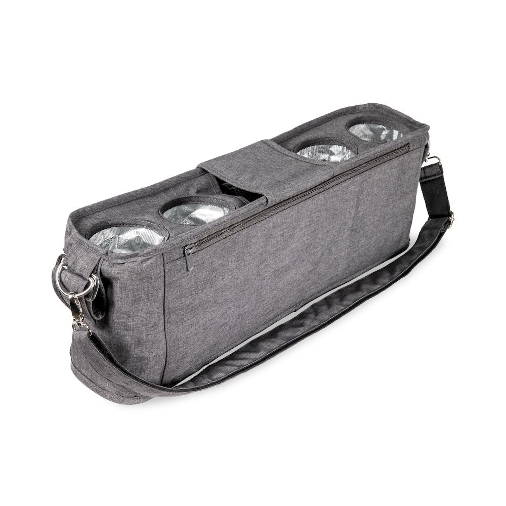 Tackle adventures with ease using the Wonderfold Parent Console in Gray with 4 cup holders for stroller accessories.