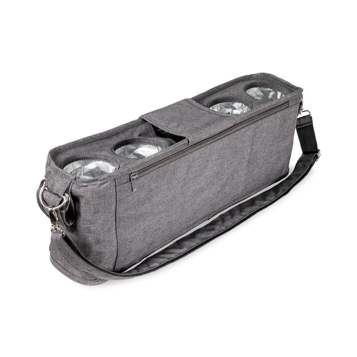 Tackle adventures with ease using the Wonderfold Parent Console in Gray with 4 cup holders for stroller accessories.