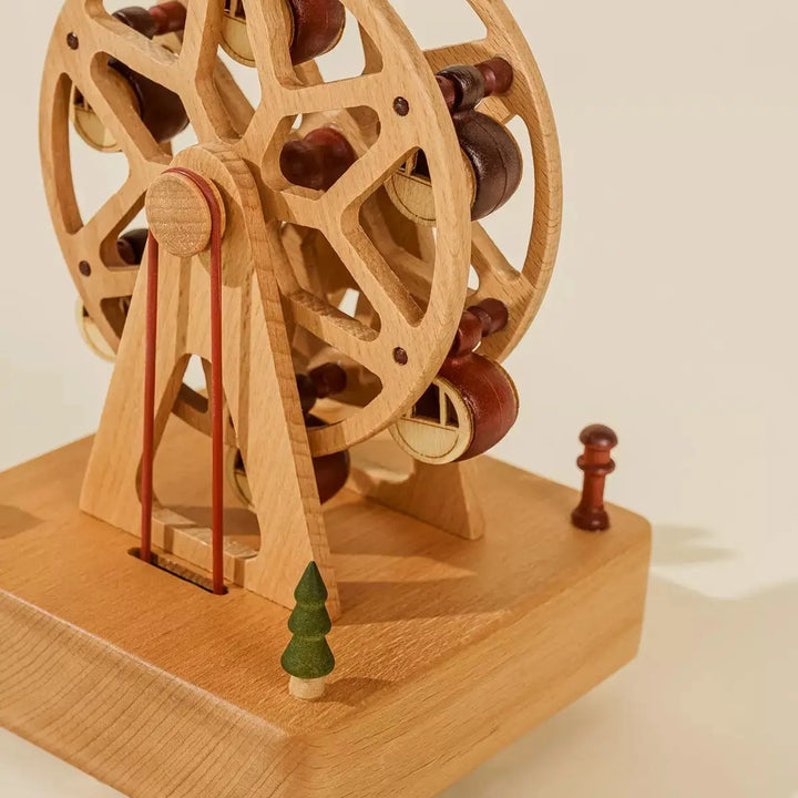 Coco village ferris wheel wooden musical box