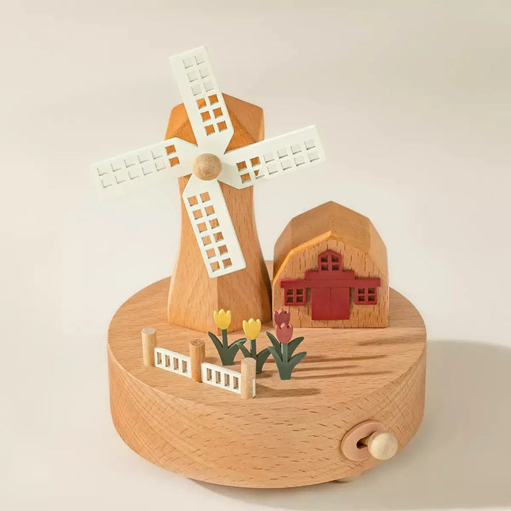 coco village wooden music box millhouse