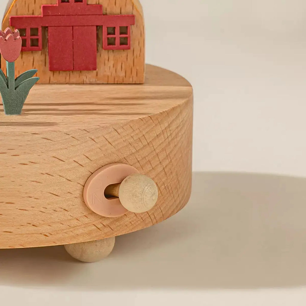 wooden heirloom music box for nursery decor