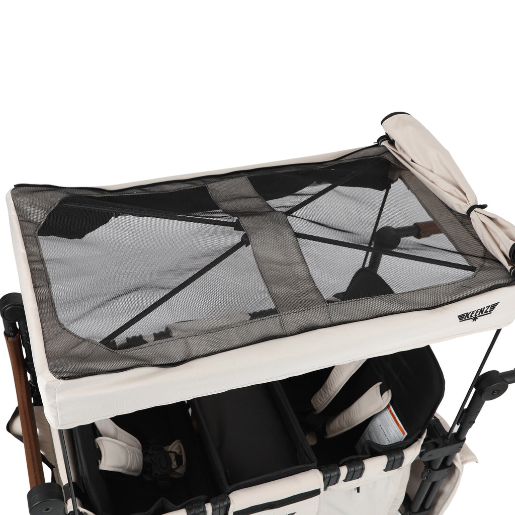 Keenz XC Best Stroller Wagon with canopy in cream 