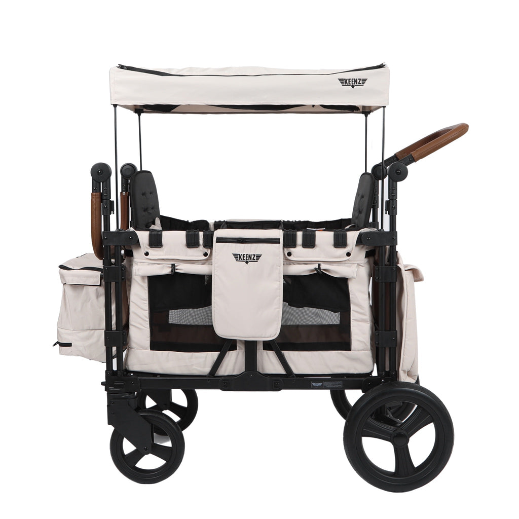 Keenz XC Stroller Wagon with canopy in cream 