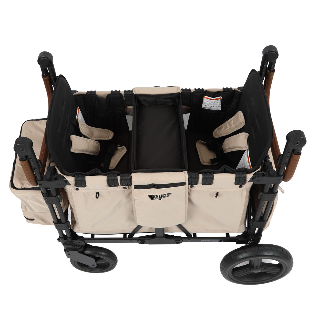 Keenz XC Stroller Wagon with canopy in mocha