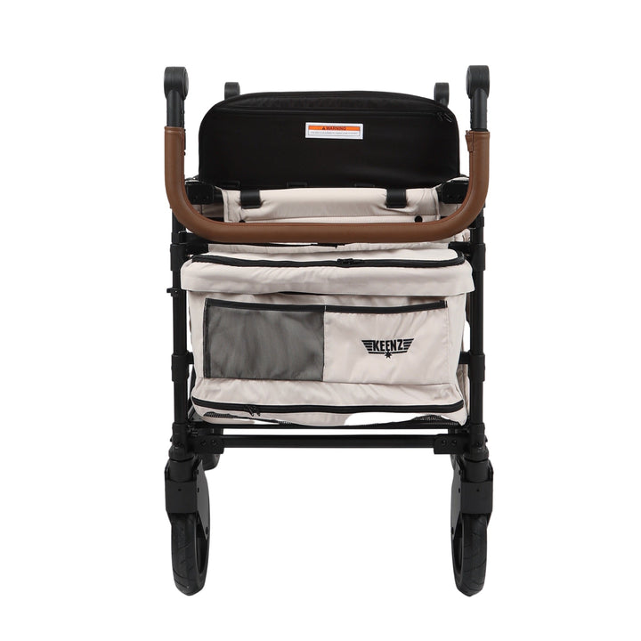 Keenz XC+ Stroller Wagon in mohca with leather handle bar