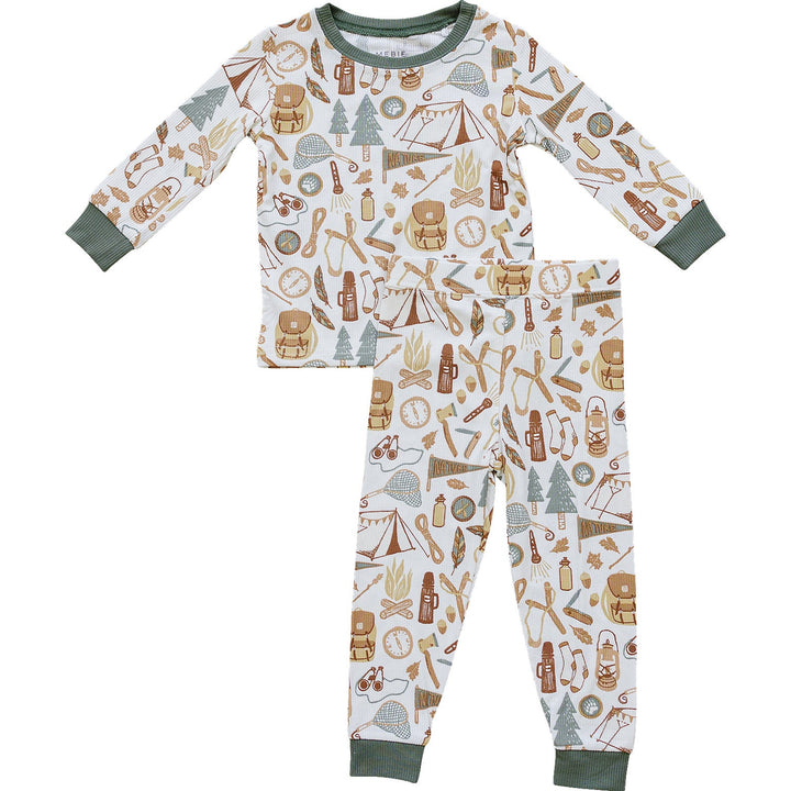 Mebie baby clothes, camping toddler pajama set