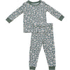 Mebie Baby dark green floral bamboo set