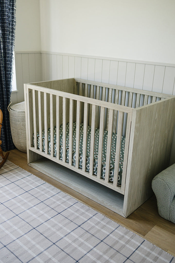 Keep your infant cozy with the Mebie Baby Southwest Aztec Muslin Crib Sheet, a gentle baby crib sheets option.