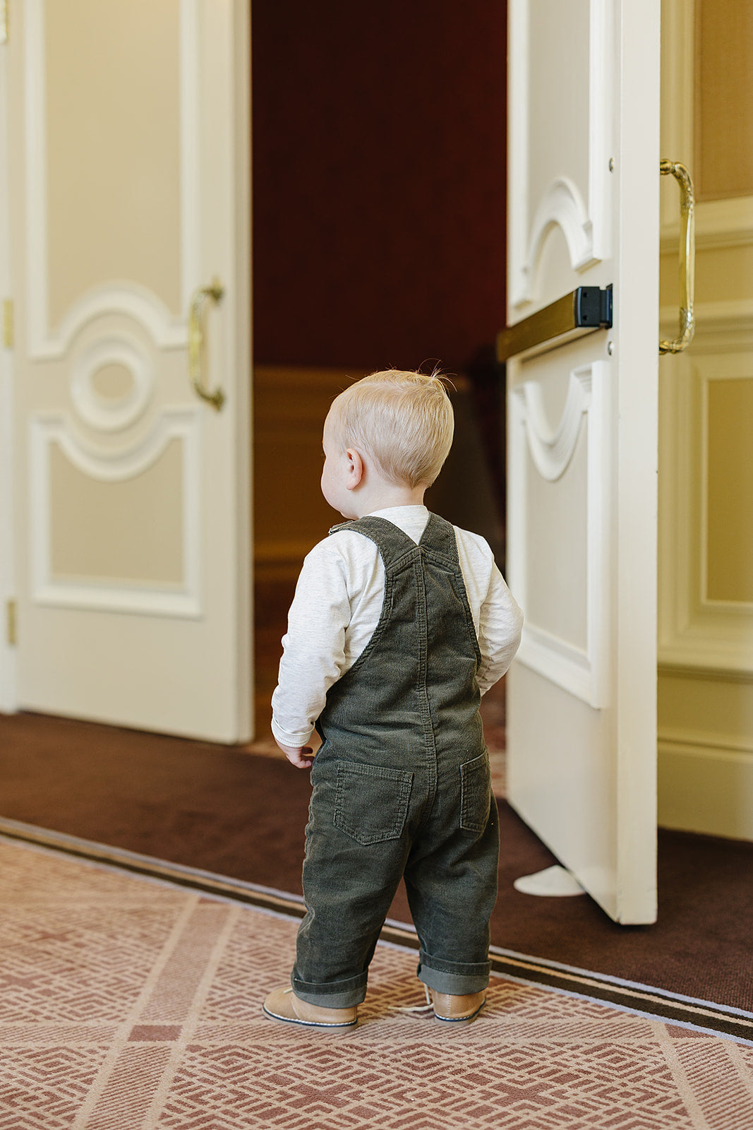 Mebie Baby Green Corduroy Overalls photographed for everyday wear, a staple choice for best baby clothes wardrobes