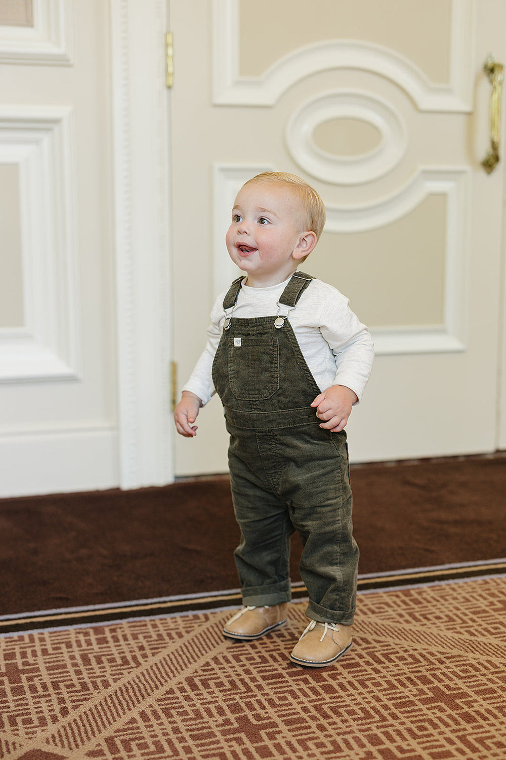 Featuring a cozy fit, Mebie Baby Green Corduroy Overalls deliver classic style and durability for modern baby clothing