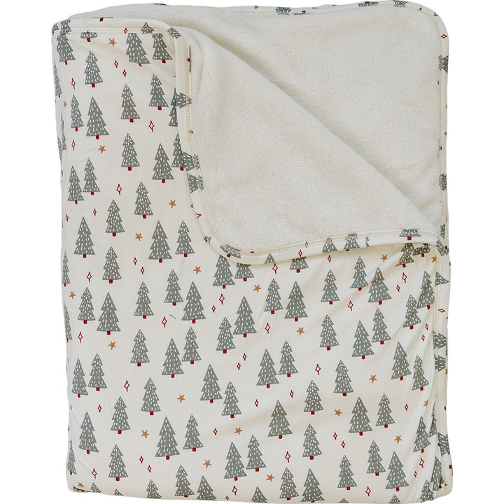 Mebie Baby Christmas Trees Bamboo Fleece Quilt wraps your little one in cozy comfort as a soft baby blanket.