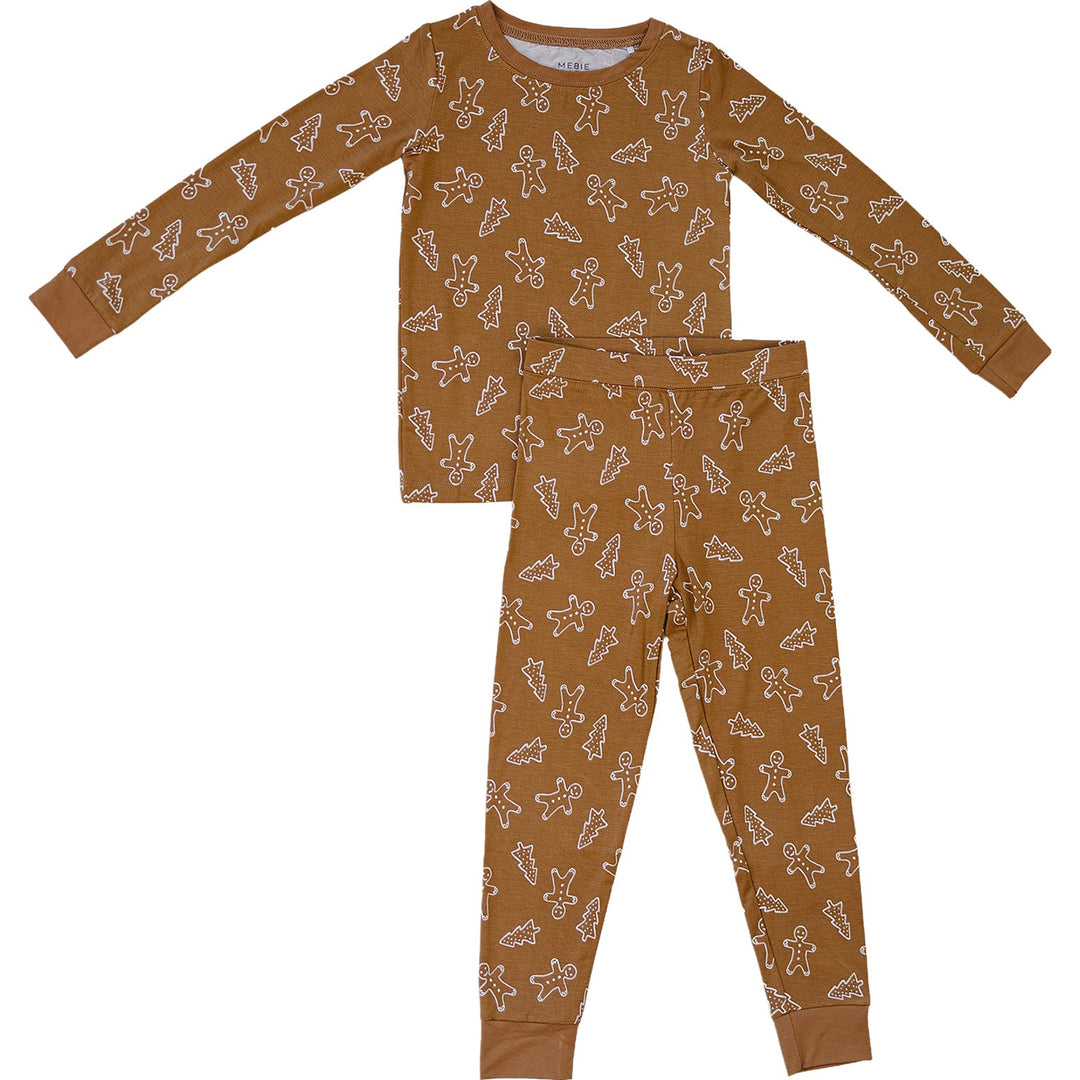 Mebie Baby Gingerbread Bamboo Cozy Set styled for festive comfort, a soft favorite in baby pajamas
